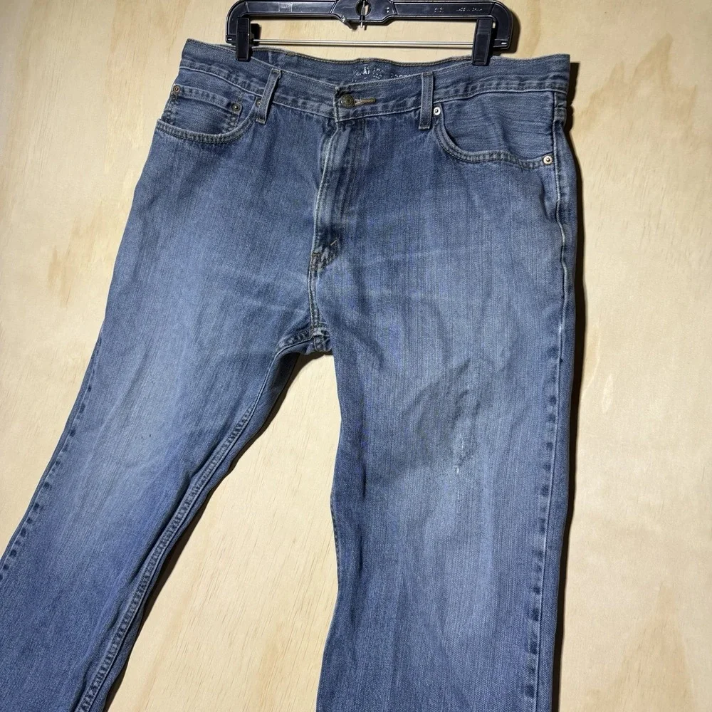Signature Levi Strauss Mens 40x30 Bootcut Jeans Blue Denim 100% Cotton